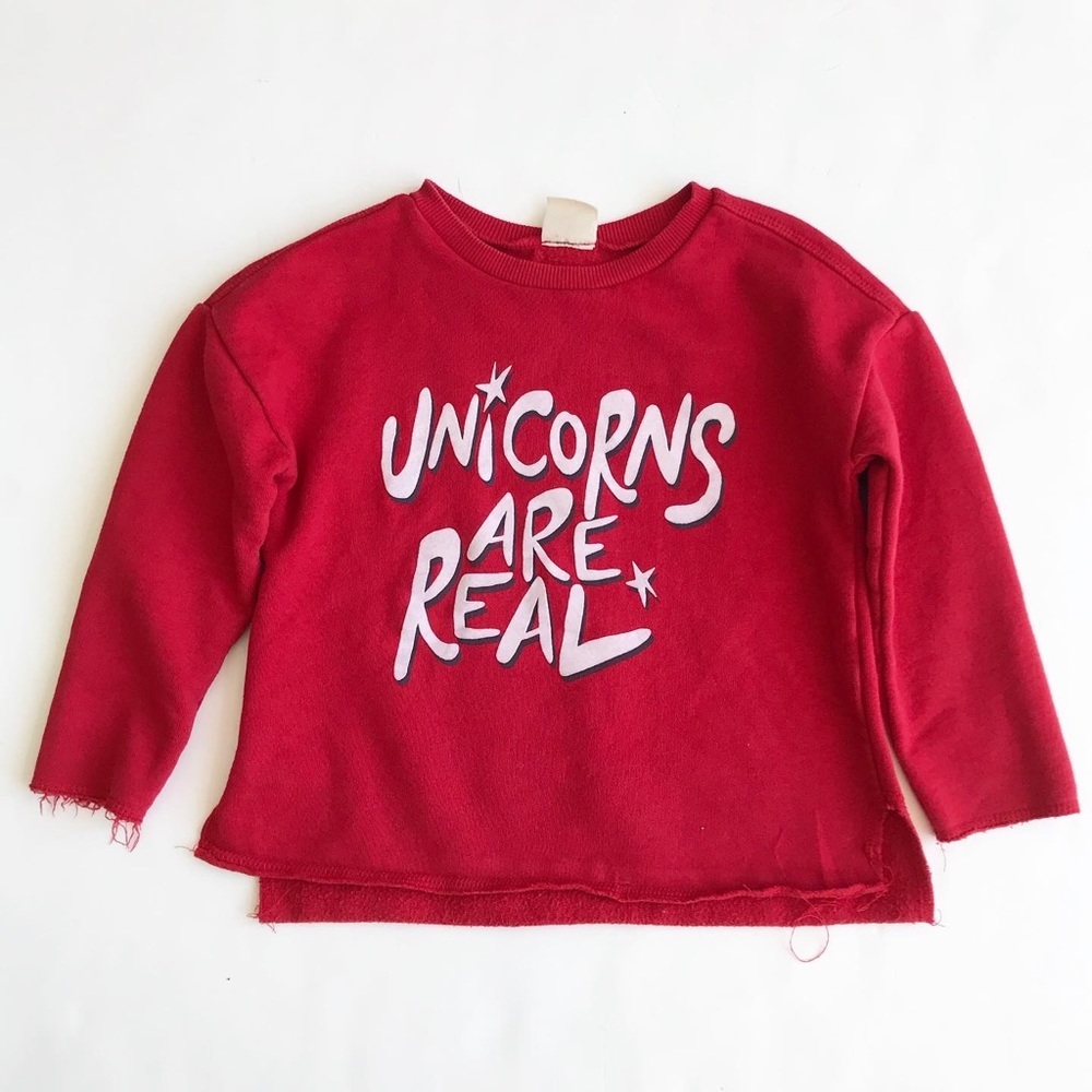 Zara unicorns are real sweatshirt EUC 6Y